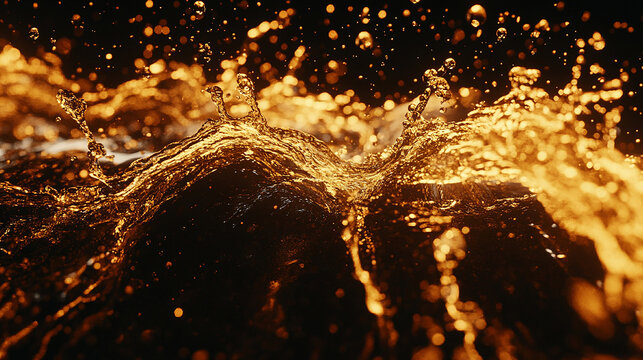 Explosive water splash frozen in time