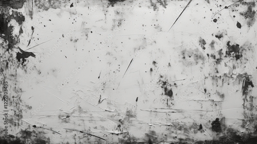 Poster vintage black and white grunge texture with abstract patterns and splashes ideal for backgrounds and
