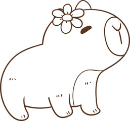 Cute Capybara Doodle