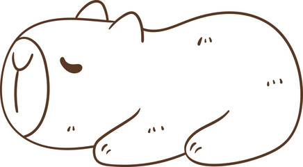 Cute Capybara Doodle