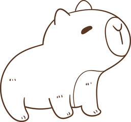 Cute Capybara Doodle