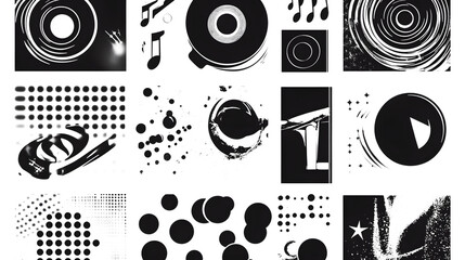 Mesmerizing Monochrome Abstract Patterns and Geometric Shapes