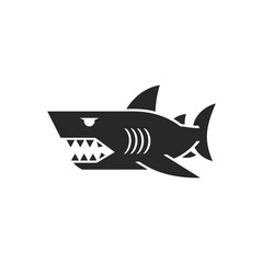 Aggressive Shark Icon