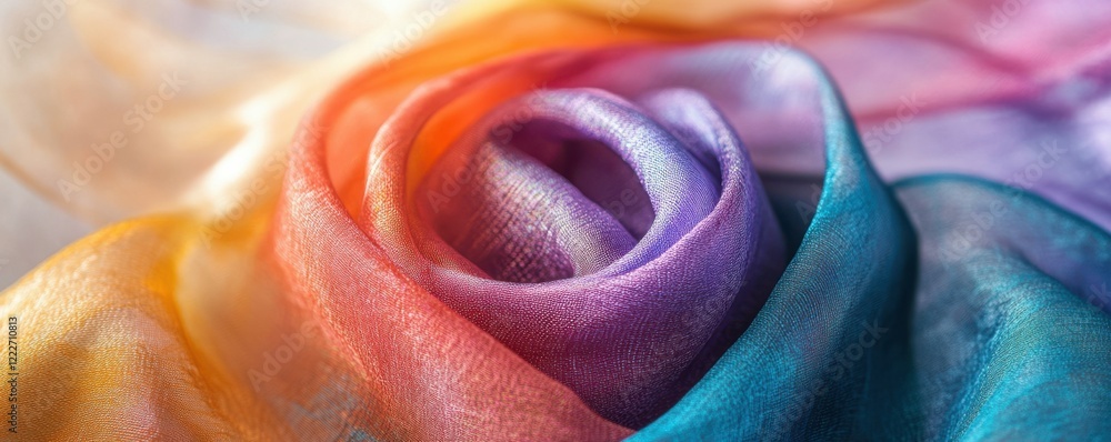Poster colorful gradient fabric in soft light with textured rose pattern