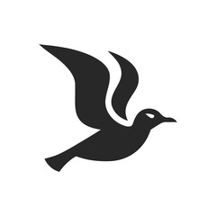Flying Dove Silhouette Icon