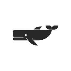 Fototapeta premium Flat Whale Icon
