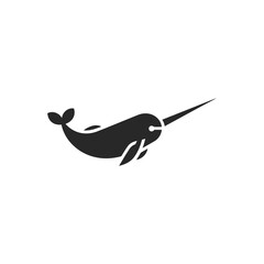 Narwhal Silhouette Icon © Visual language