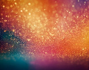 Abstract of Yellow and Orange Glitter Background | Sparkling Lights with Color Gradient