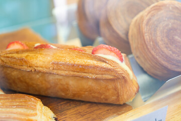 Flesh Breads for morning breakfast in bekery shop and coffee
