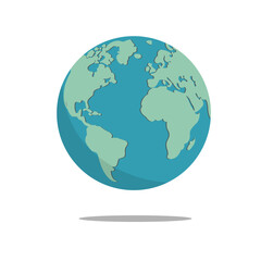 globe on white background