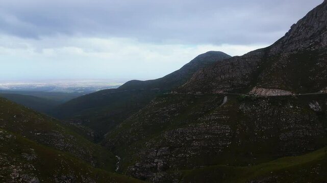 Cloudy Aerial Mountain Landscape Outeniqua Pass Lookout Point View 1