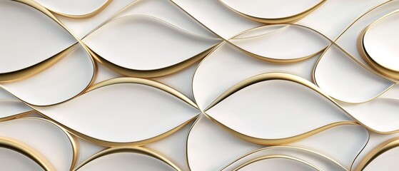 Abstract golden background with wavy lines, perfect for presentation and web design.