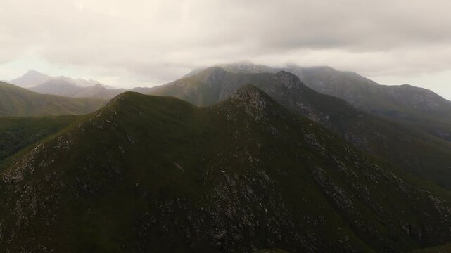 Cloudy Aerial Mountain Landscape Outeniqua Pass Lookout Point View 4