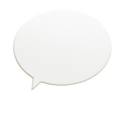 Blank speech bubble for showcasing messages in creative designs and presentations., isolated on a transparent background.