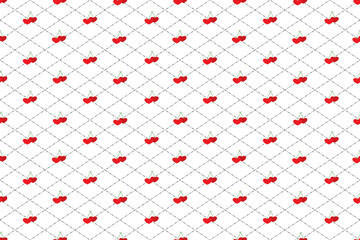 Valentine's Day | Seamless pattern Red Heart, Pink Heart, Cherry Heart | Design for pillow, blanket, rug, carpet, fabric, fashion, clothing, wallpaper, accessory