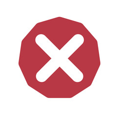 Obraz premium red cross mark icon