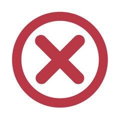 red cross icon with round frame