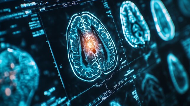Advanced brain scan technology reveals intricate neural activity in detailed imagery at a medical facility