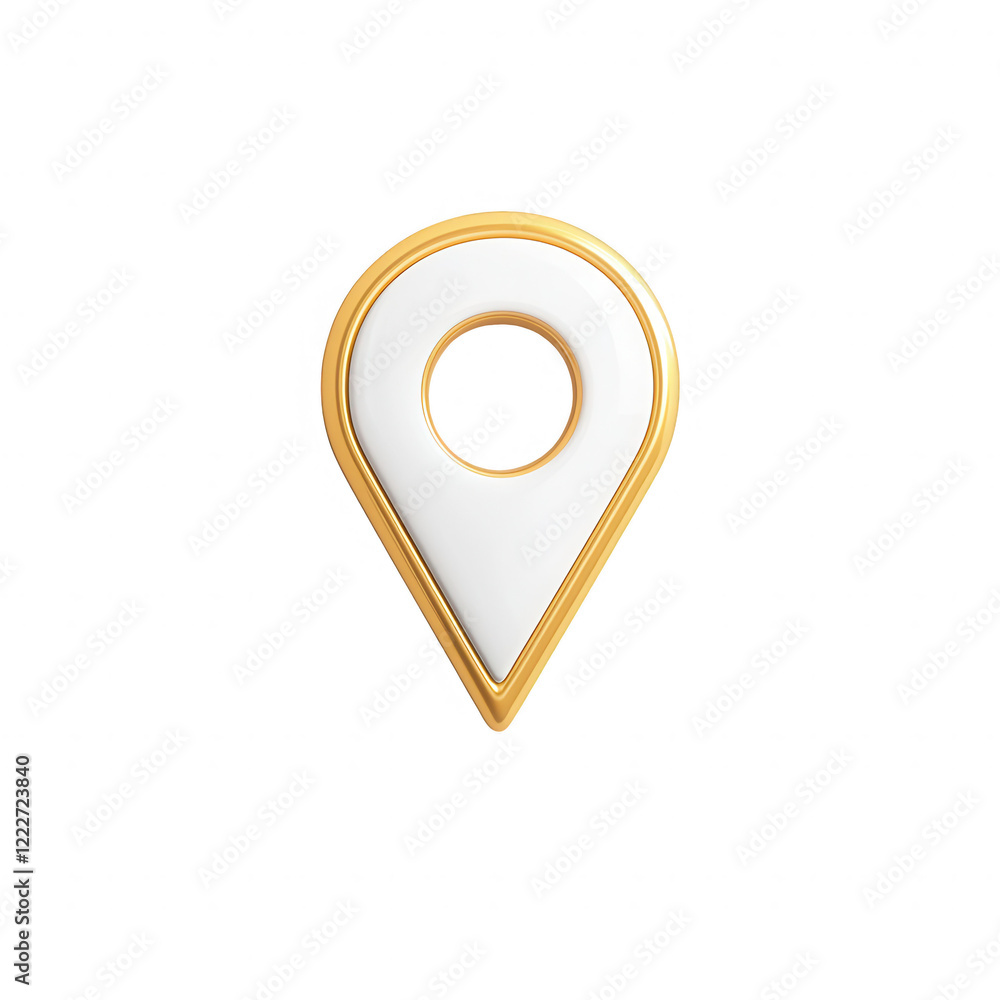 Aufkleber elegant and modern map marker icon perfect for location-based applications and services., isolated o