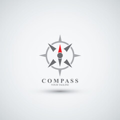 Compass logo design icon template illustration