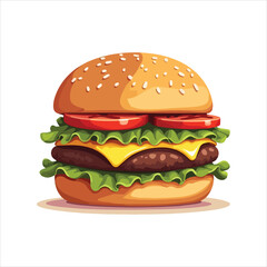 hamburger isolated on white