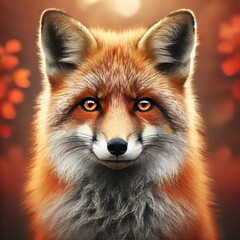 Fototapeta premium digitally enhanced image of a red fox 