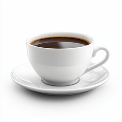 cup of coffee isolated on white