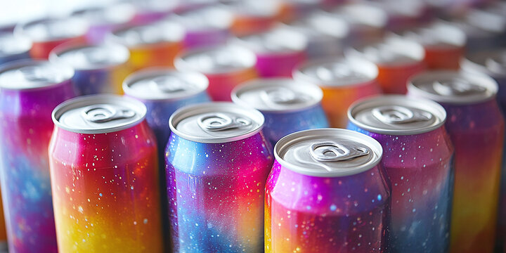 Inkjet printing technology applied to aluminum cans on a beverage production line showcasing efficient manufacturing processes and branding techniques