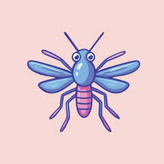 cartoon mosquito vector illustration