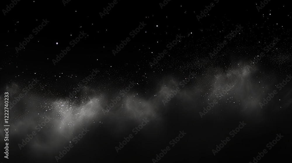 Poster dark abstract background with dust particles and ethereal light effect creating a mysterious atmosph