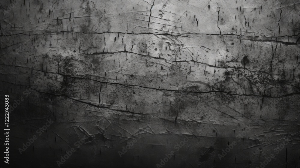 Poster grunge scratch texture background showing distressed and weathered surface in monochrome shades of b