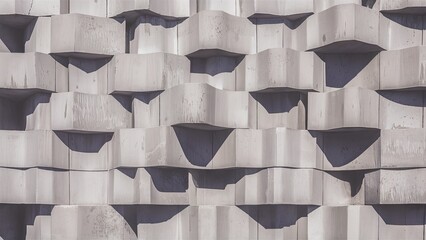 Abstract light grey concrete texture with layered waves and shadows in soft tones ideal for background design and creative applications.
