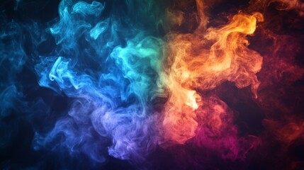 Fototapeta premium Bright colorful smoke swirled