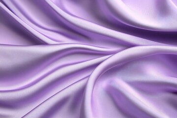 Fototapeta premium Smooth, flowing lavender satin fabric showcasing soft texture and elegant draping, ideal for design