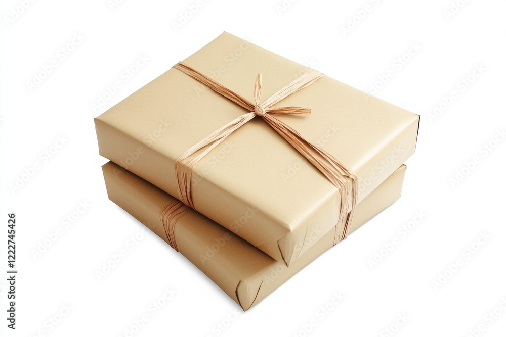 Poster shipping boxes arranged neatly on a clean white background showcasing simplicity and elegance for va