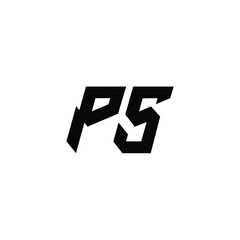 PS monogram logo design letter text name symbol monochrome logotype alphabet character simple logo