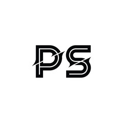 PS monogram logo design letter text name symbol monochrome logotype alphabet character simple logo