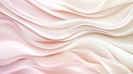 Fototapeta premium Elegant flowing silk fabric texture depicting gentle waves in soft pink hues suitable for various design projects