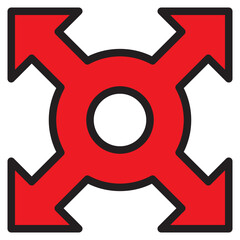 arrows pointer direction decision sign