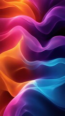 Obraz premium Vibrant waves of color swirl in brilliant harmony creating a mesmerizing visual symphony