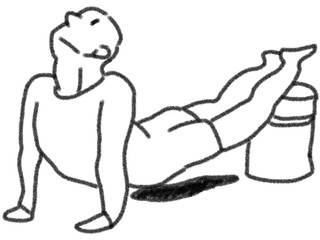 silhouette of a person yoga pose