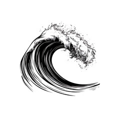 Obraz premium Hand-drawn wave illustration icon