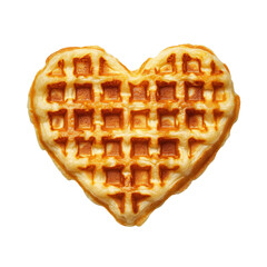 Perfectly Cooked Heart-Shaped Waffle with Golden Crisp