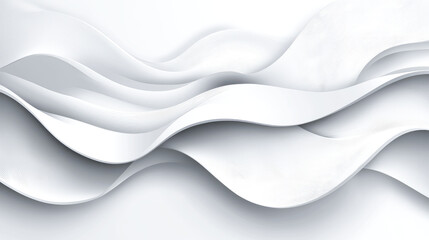 Abstract White Waves: Elegant Minimalist Background Design