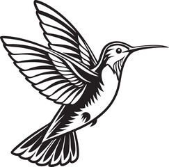 Obraz premium Ethereal Beauty Hummingbird Silhouette in Flight