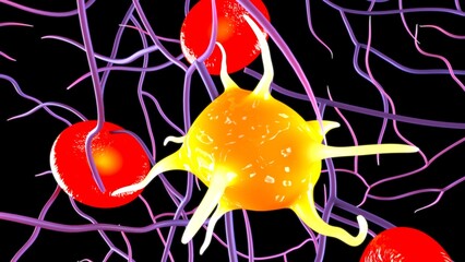 Blood Clot Fibrin 3d illustration