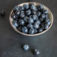 blueberry ripe juicy berries natural product snack fresh tasty food dish gourmet food background on the table rustic food top view copy space keto and paleo diet Vegetarian and vegan food
