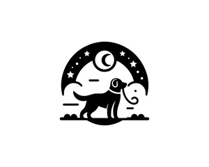 Dog Training Logo Design Template. Vector Illustration.