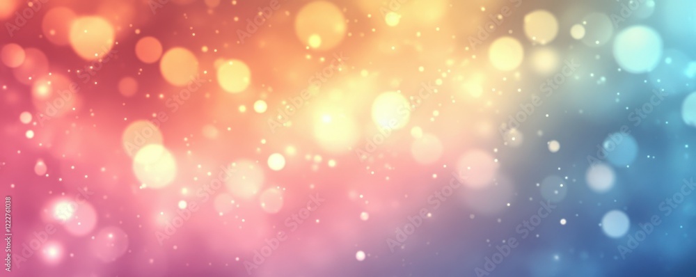 Poster colorful abstract bokeh background with soft light circles