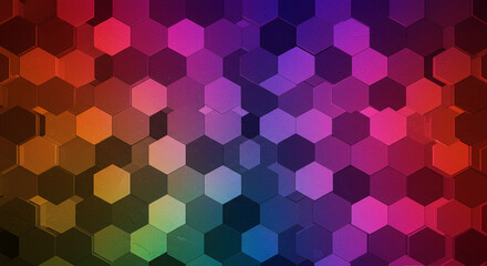 Fototapeta premium Abstract background hexagon pattern with glowing lights